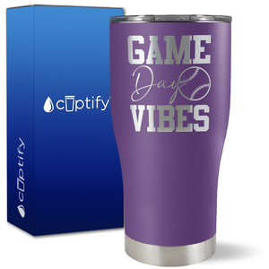 Game Day Vibes Baseball on 27oz Curve Tumbler