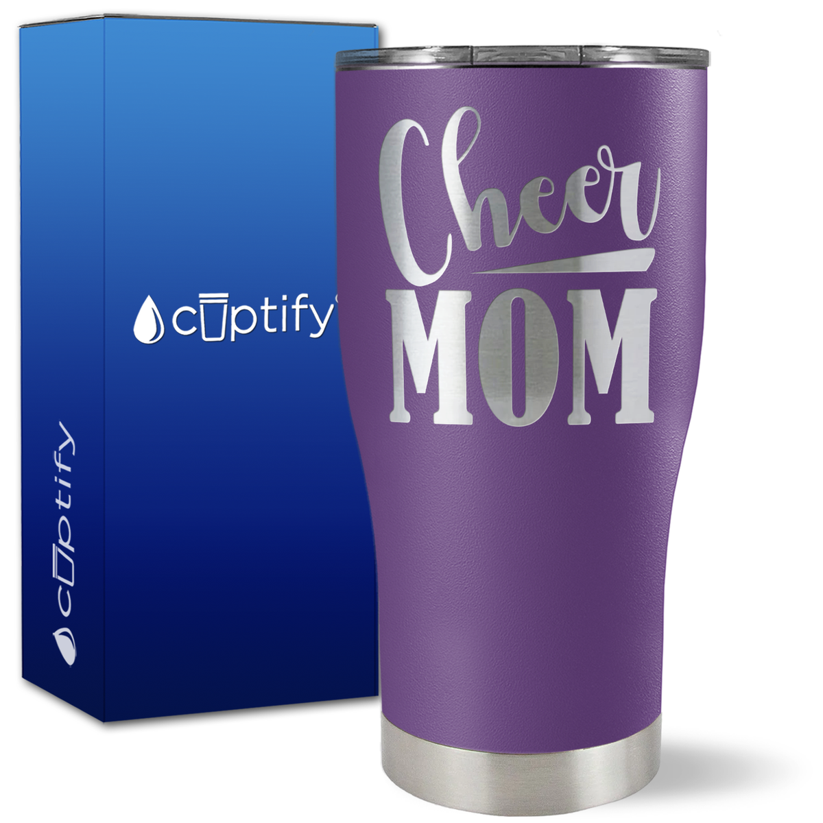 Cheer Mom Slanted on 27oz Curve Tumbler