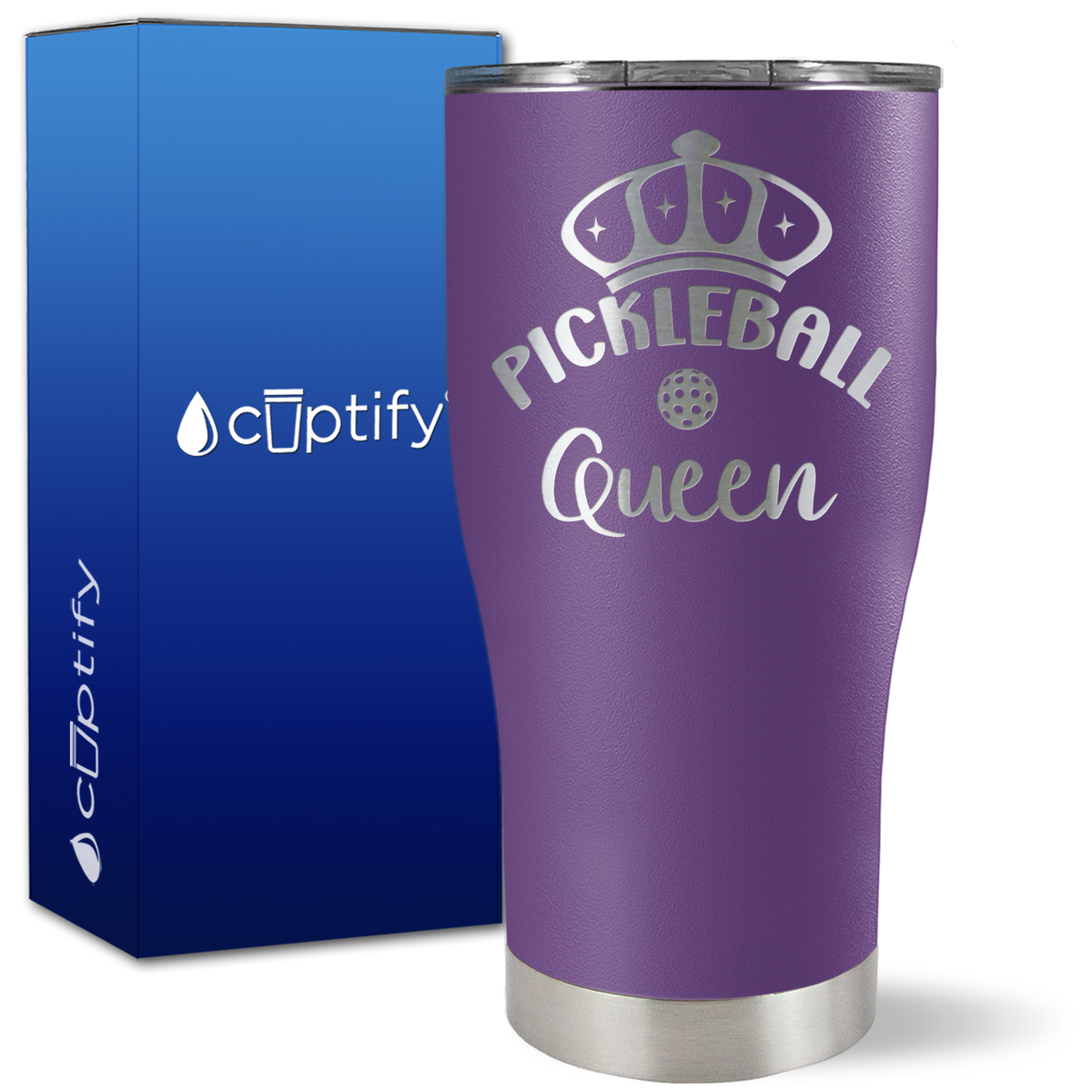 Pickleball Queen on 27oz Curve Tumbler
