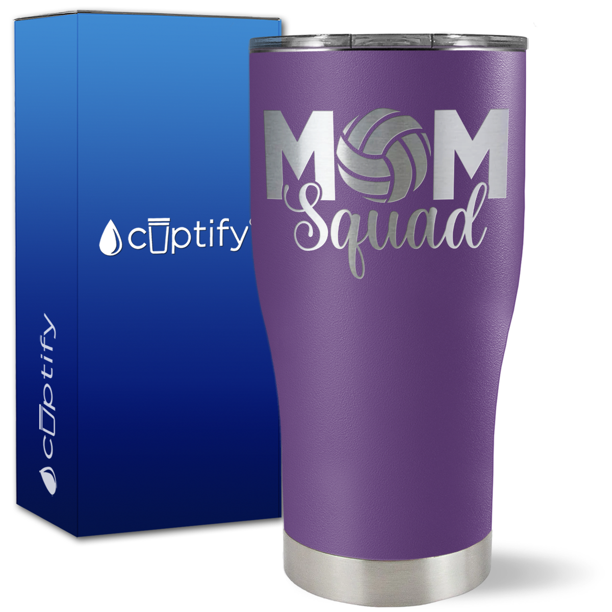 Mom Squad Volleyball on 27oz Curve Tumbler