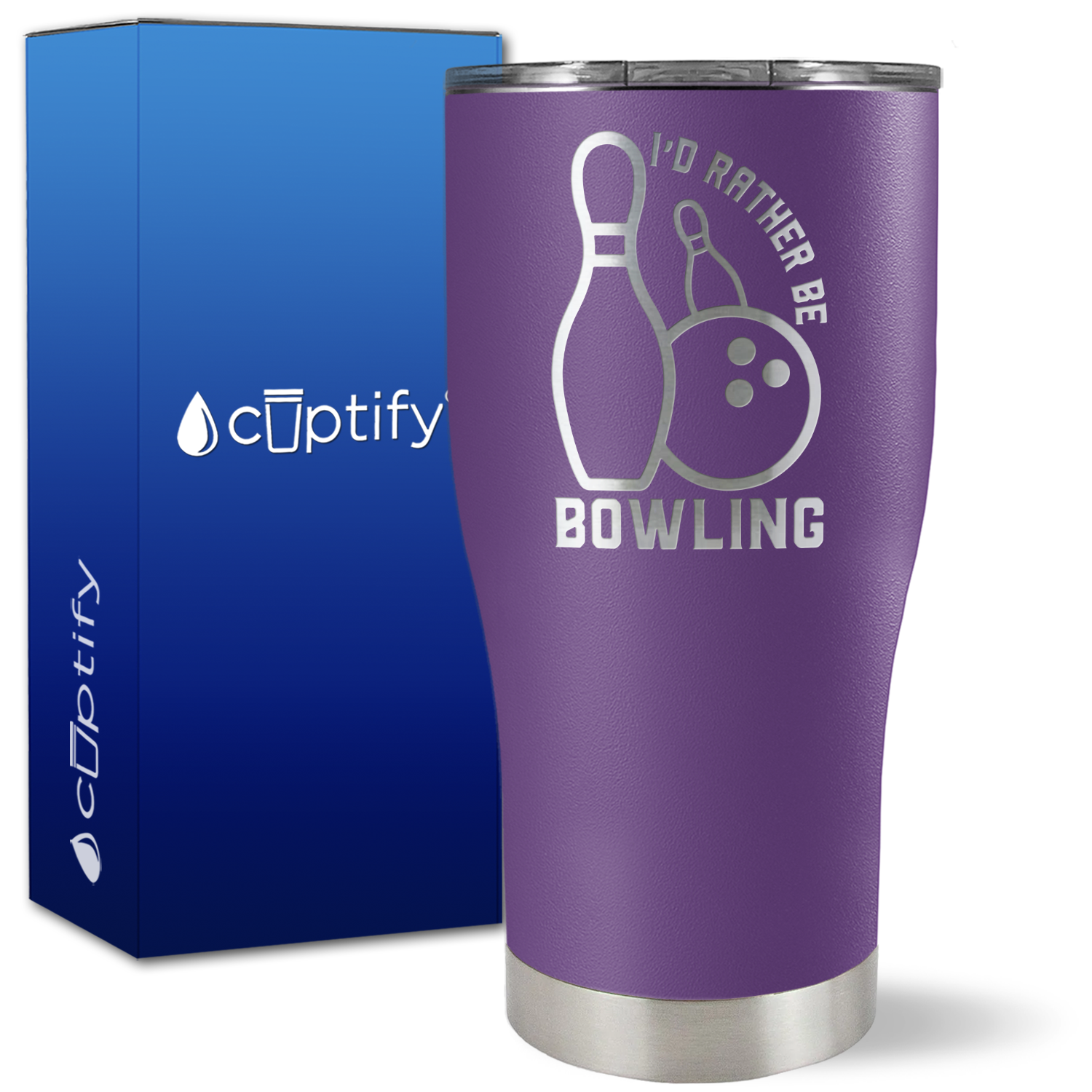 I'd Rather Be Bowling on 27oz Curve Tumbler