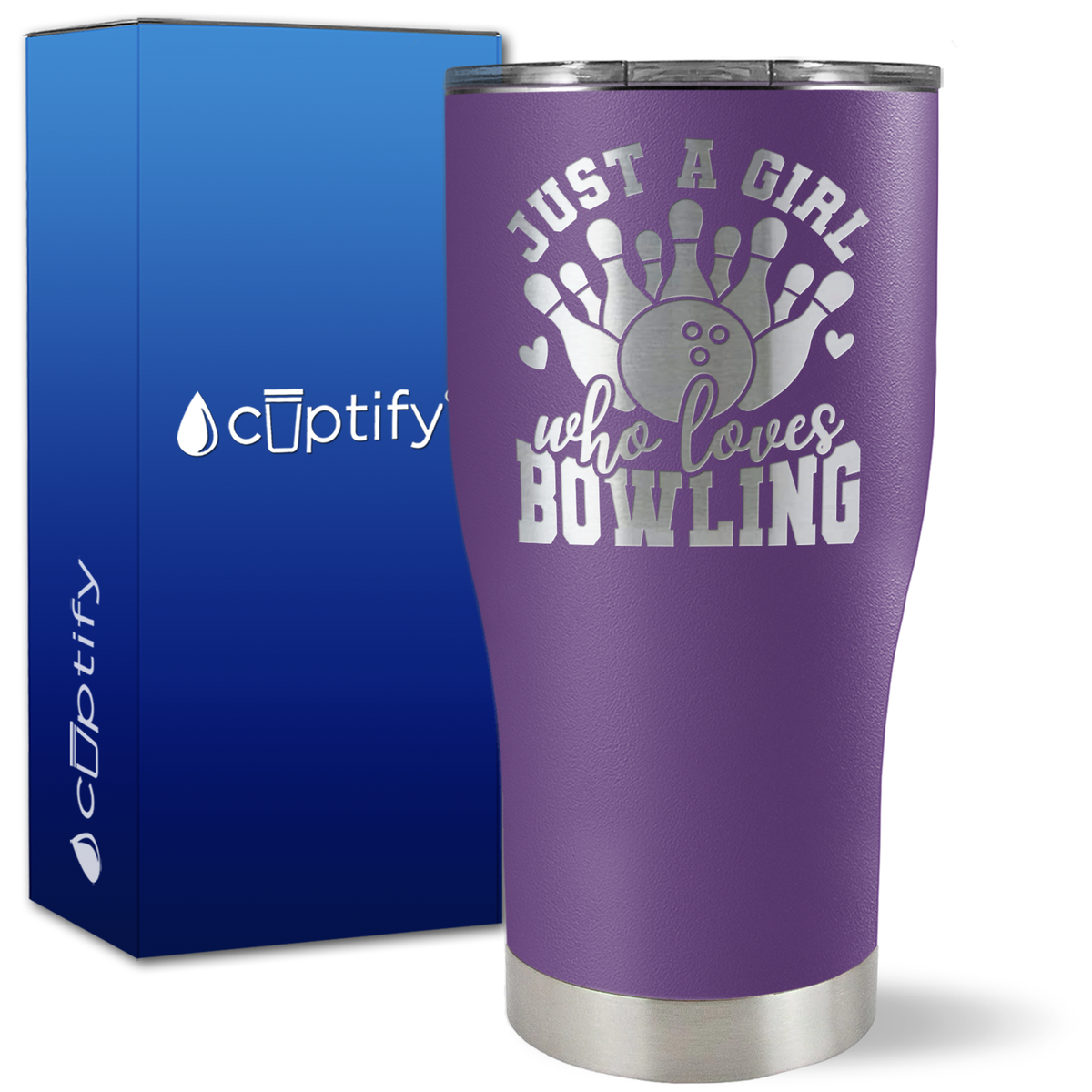 Just a Girl Who Loves Bowling on 27oz Curve Tumbler