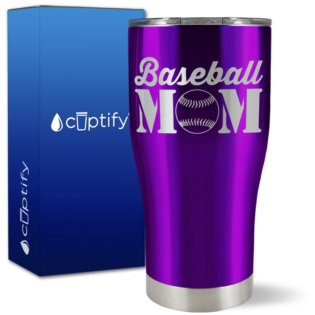 Baseball Mom on 27oz Curve Tumbler