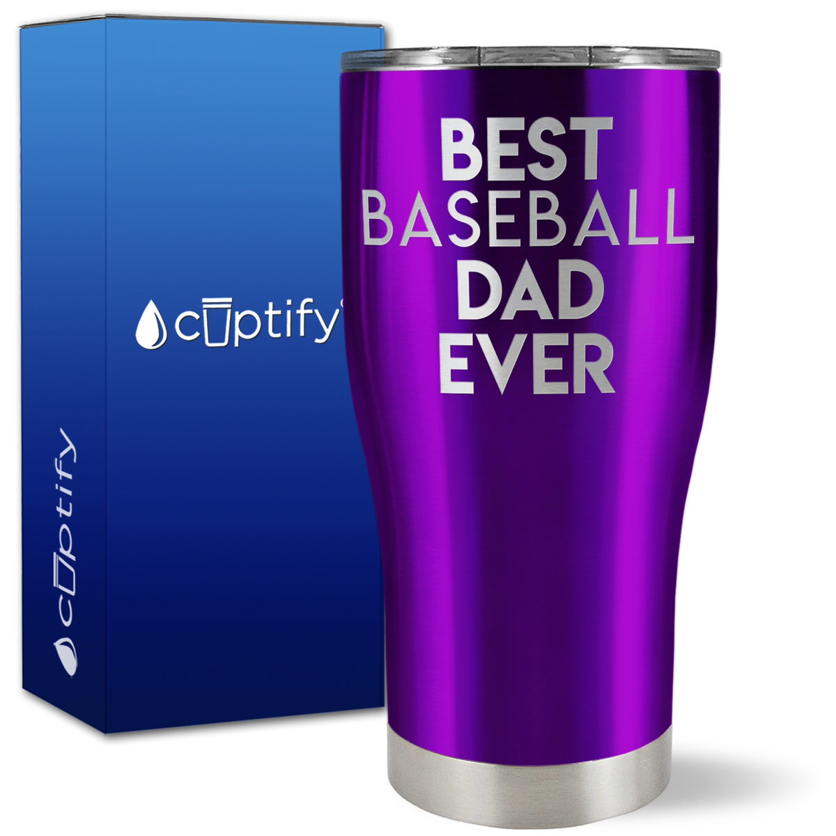 Best Baseball Dad Ever on 27oz Curve Tumbler