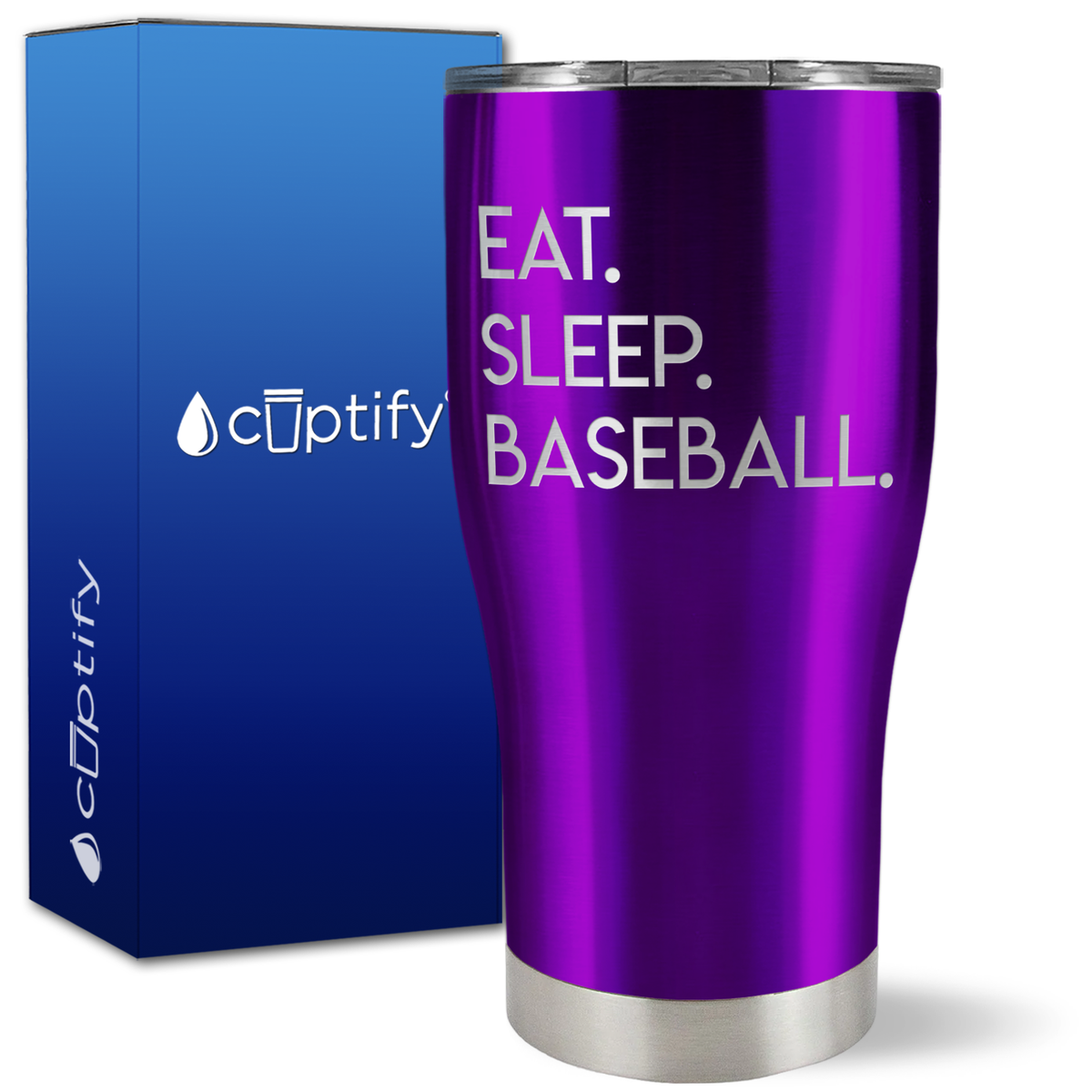Eat Sleep Baseball on 27oz Curve Tumbler