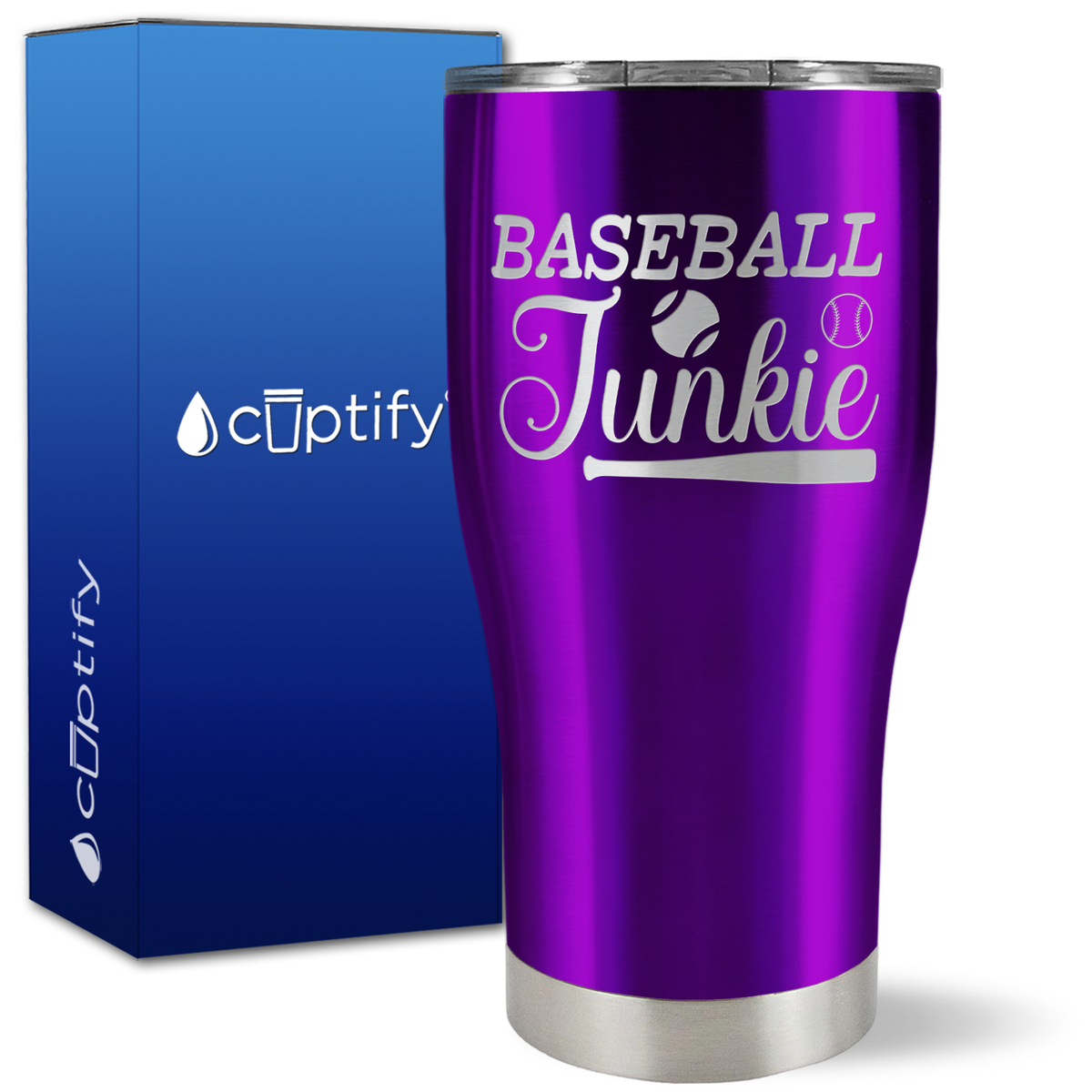 Baseball Junkie on 27oz Curve Tumbler