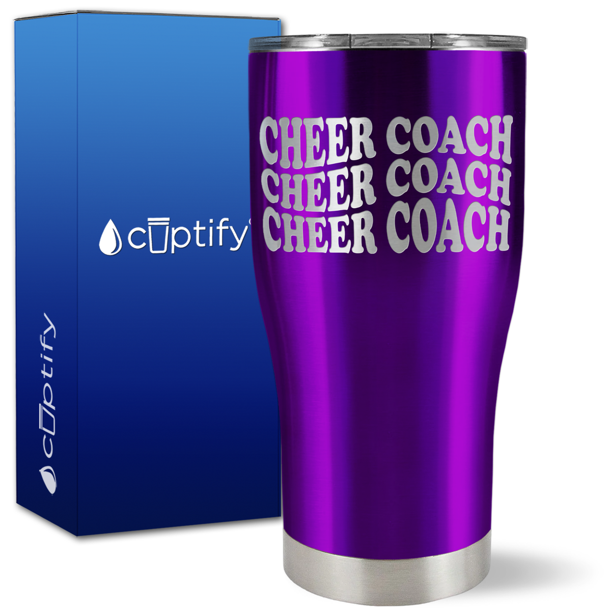 Cheer Coach Multiple on 27oz Curve Tumbler