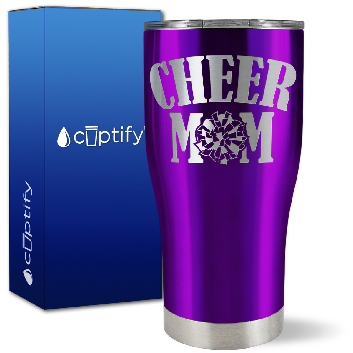 Cheer Mom on 27oz Curve Tumbler