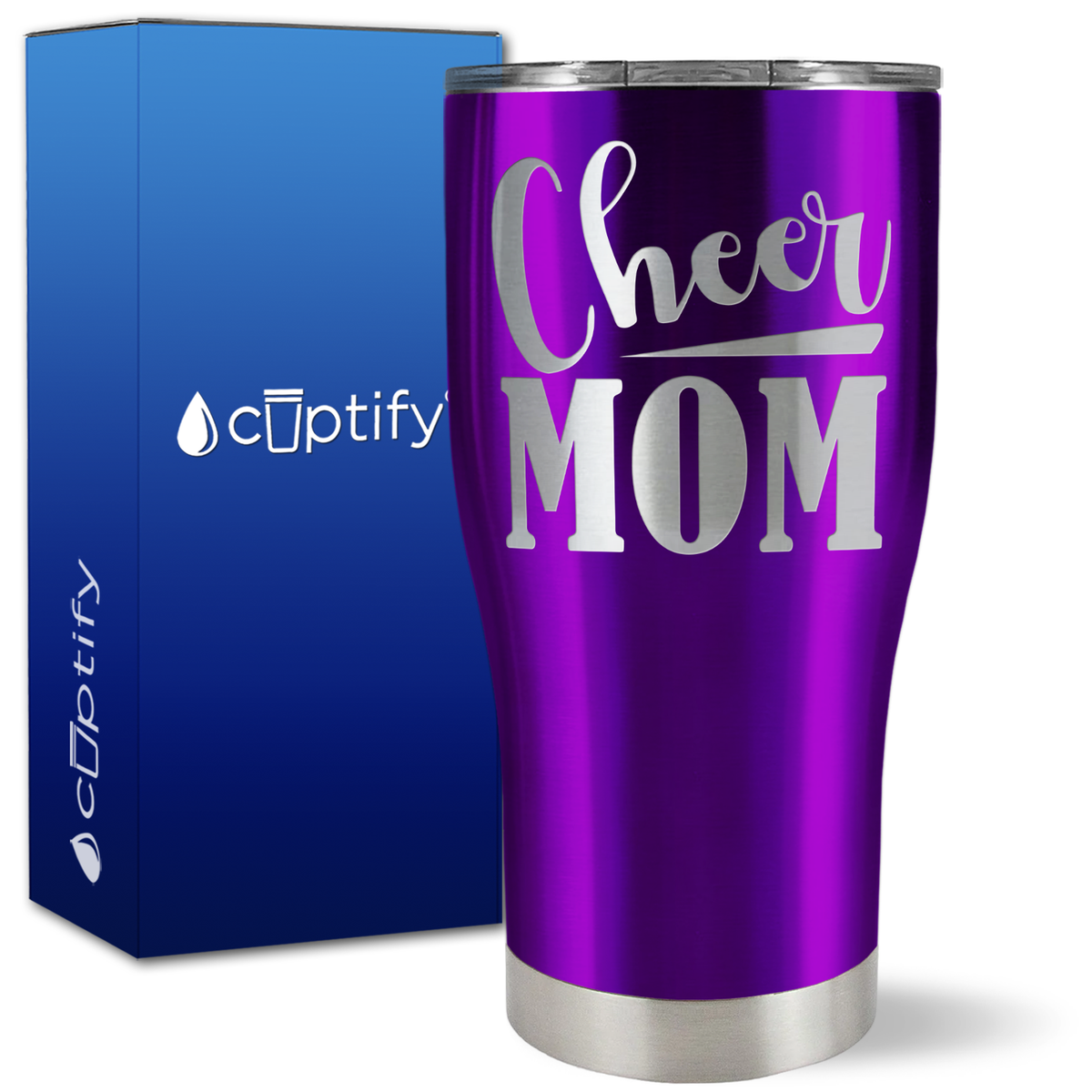 Cheer Mom Slanted on 27oz Curve Tumbler
