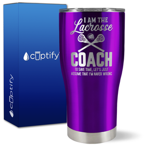 I Am The Lacrosse Coach on 27oz Curve Tumbler