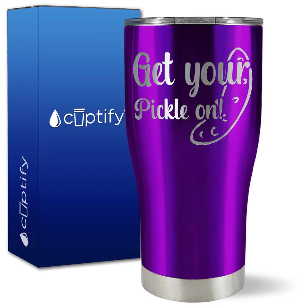 Get Your Pickle On on 27oz Curve Tumbler