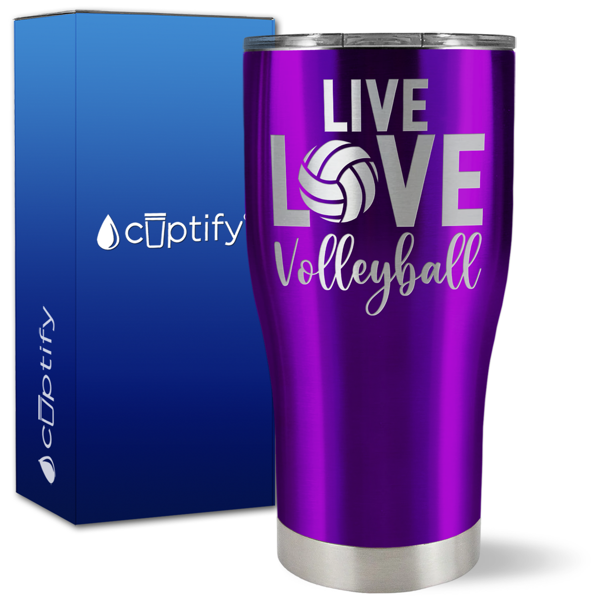 Live Love Volleyball on 27oz Curve Tumbler