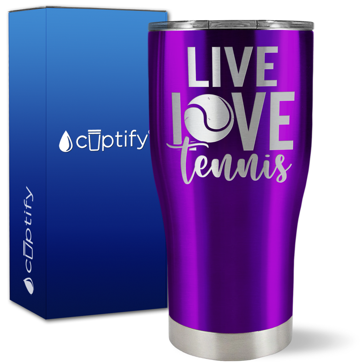Live Love Tennis on 27oz Curve Tumbler