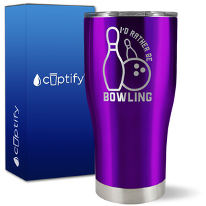 I'd Rather Be Bowling on 27oz Curve Tumbler