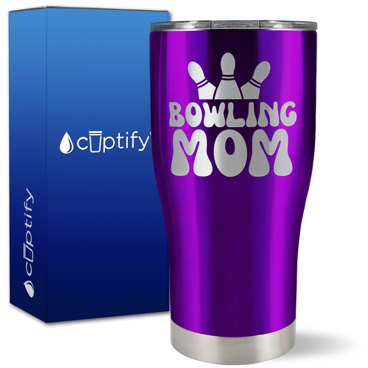 Bowling Mom on 27oz Curve Tumbler