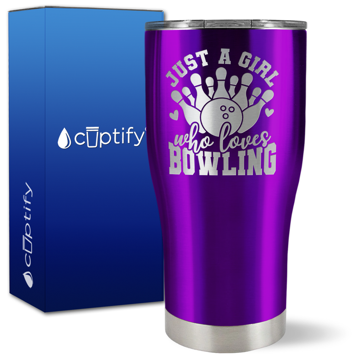 Just a Girl Who Loves Bowling on 27oz Curve Tumbler