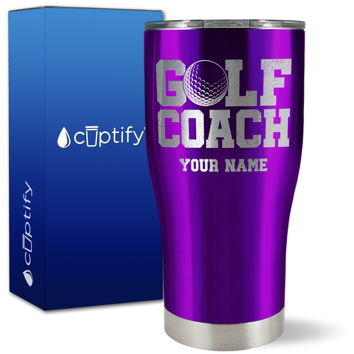 Personalized Golf Coach on 27oz Curve Tumbler