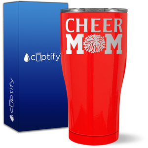 Cheer Mom Pom Pom on 27oz Curve Tumbler