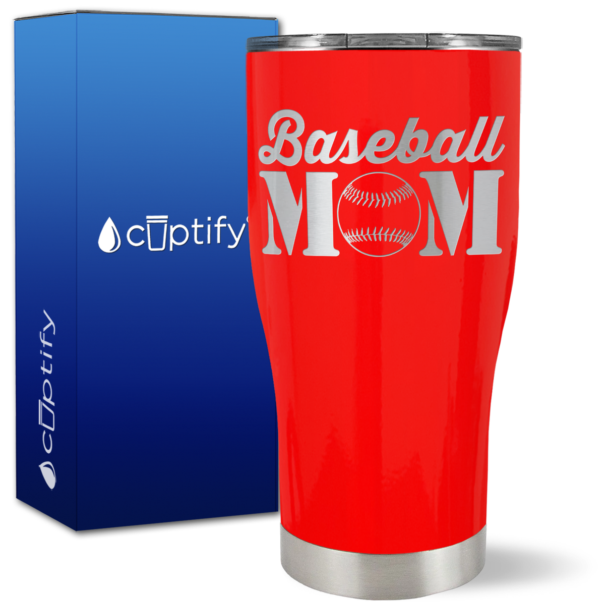 Baseball Mom on 27oz Curve Tumbler