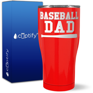 Baseball Dad with Bat on 27oz Curve Tumbler