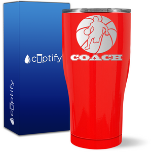 Basketball Coach Silhouette on 27oz Curve Tumbler