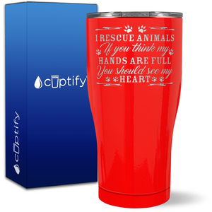 I Rescue Animals on 27oz Curve Tumbler