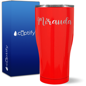 Personalized Miranda Style on 27oz Curve Tumbler