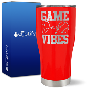Game Day Vibes Baseball on 27oz Curve Tumbler