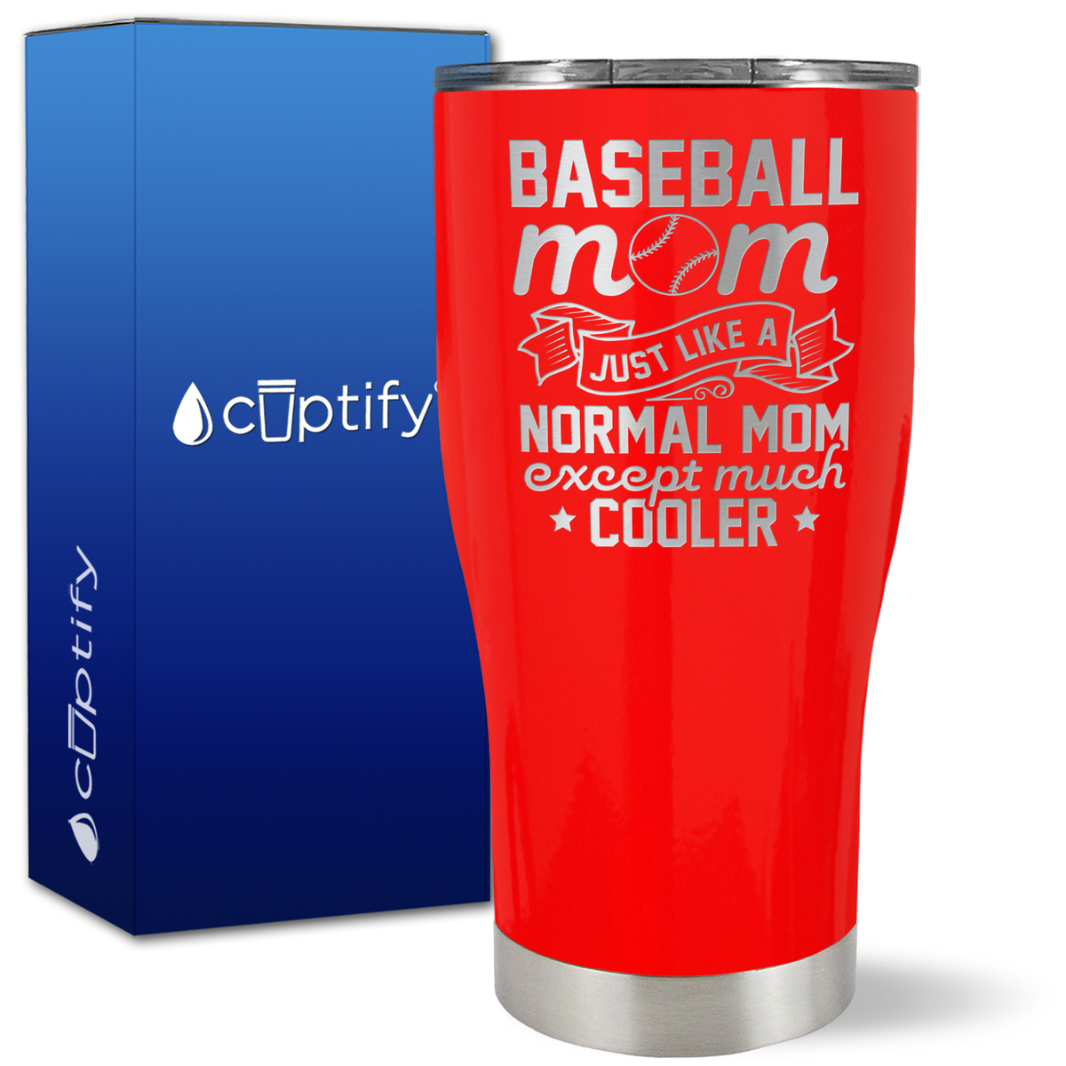 Baseball Mom Just Like a Normal Mom on 27oz Curve Tumbler