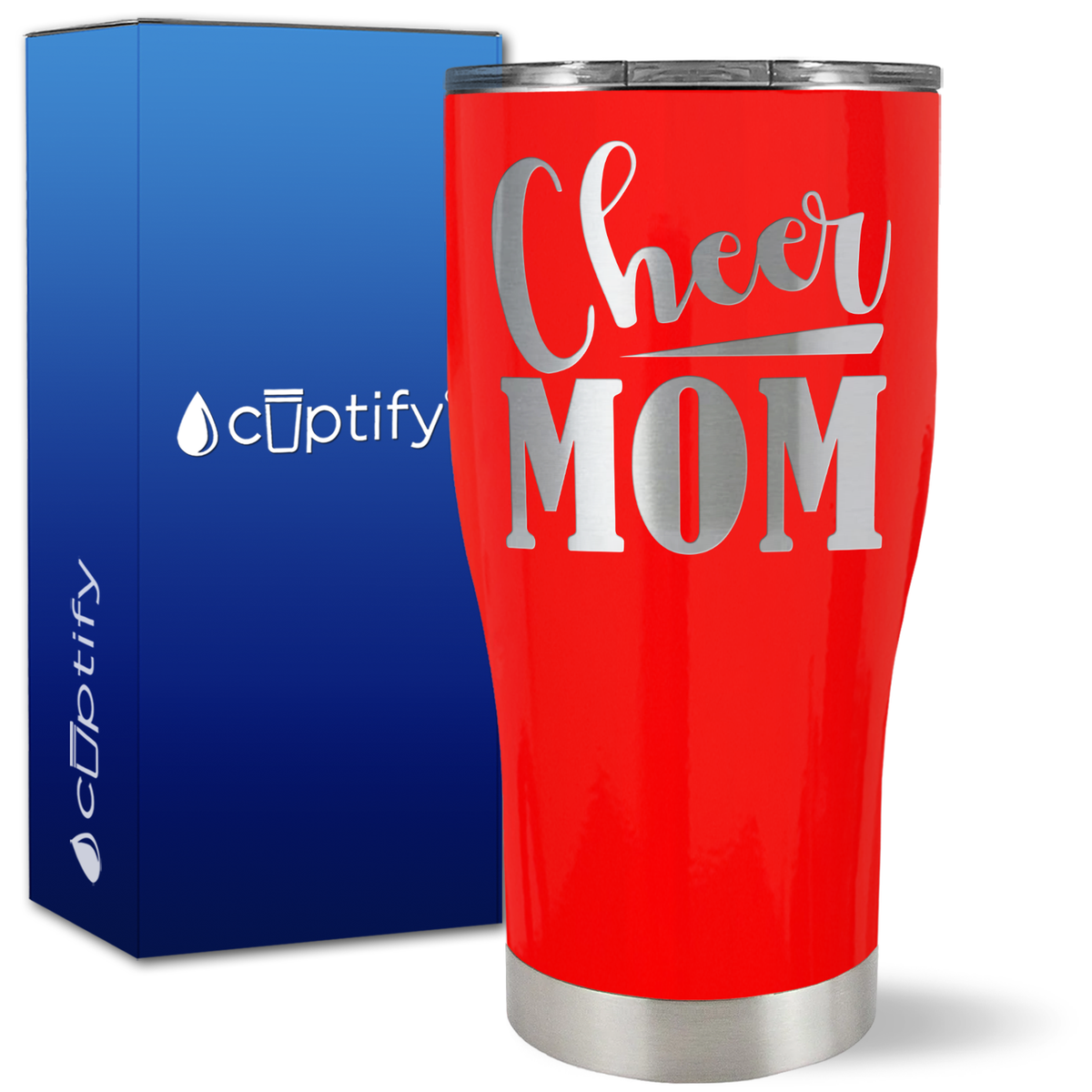 Cheer Mom Slanted on 27oz Curve Tumbler