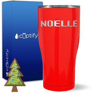 Personalized Claus Christmas Font on 27oz Curve Tumbler