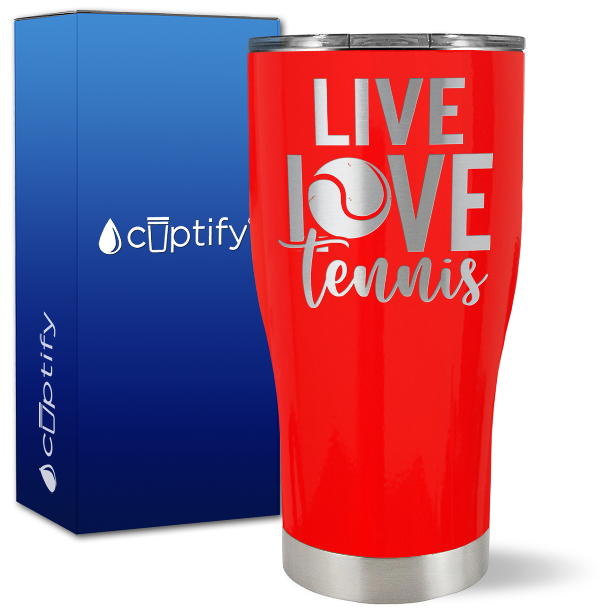 Live Love Tennis on 27oz Curve Tumbler