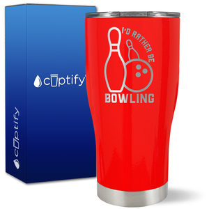 I'd Rather Be Bowling on 27oz Curve Tumbler
