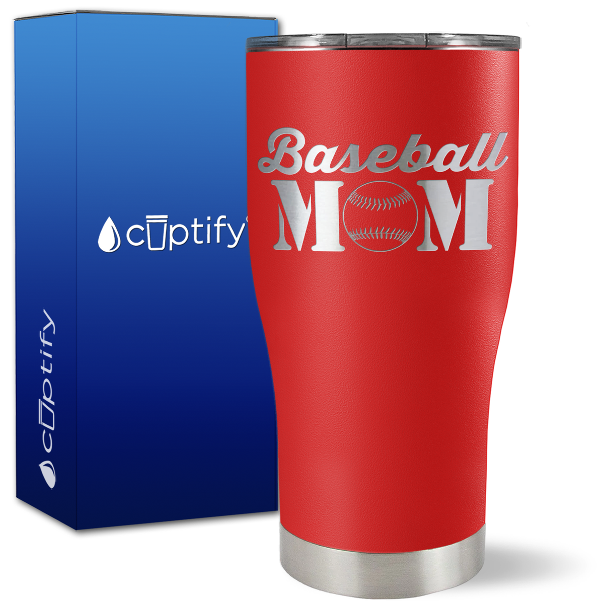 Baseball Mom on 27oz Curve Tumbler