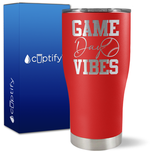 Game Day Vibes Baseball on 27oz Curve Tumbler