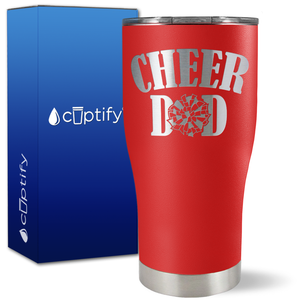 Cheer Dad Pom Pom on 27oz Curve Tumbler
