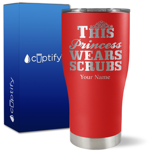 Personalized This Princess Wears Scrubs on 27oz Curve Tumbler
