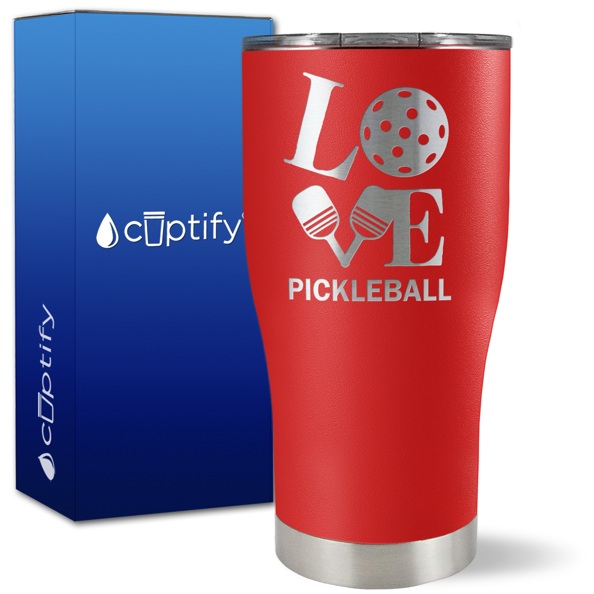 Love Pickleball on 27oz Curve Tumbler