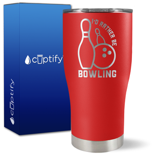 I'd Rather Be Bowling on 27oz Curve Tumbler