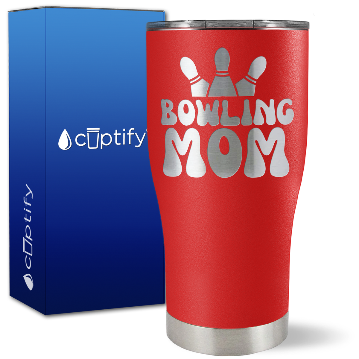 Bowling Mom on 27oz Curve Tumbler