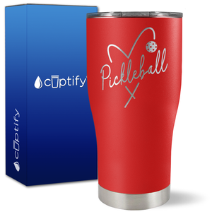 Pickleball Love on 27oz Curve Tumbler