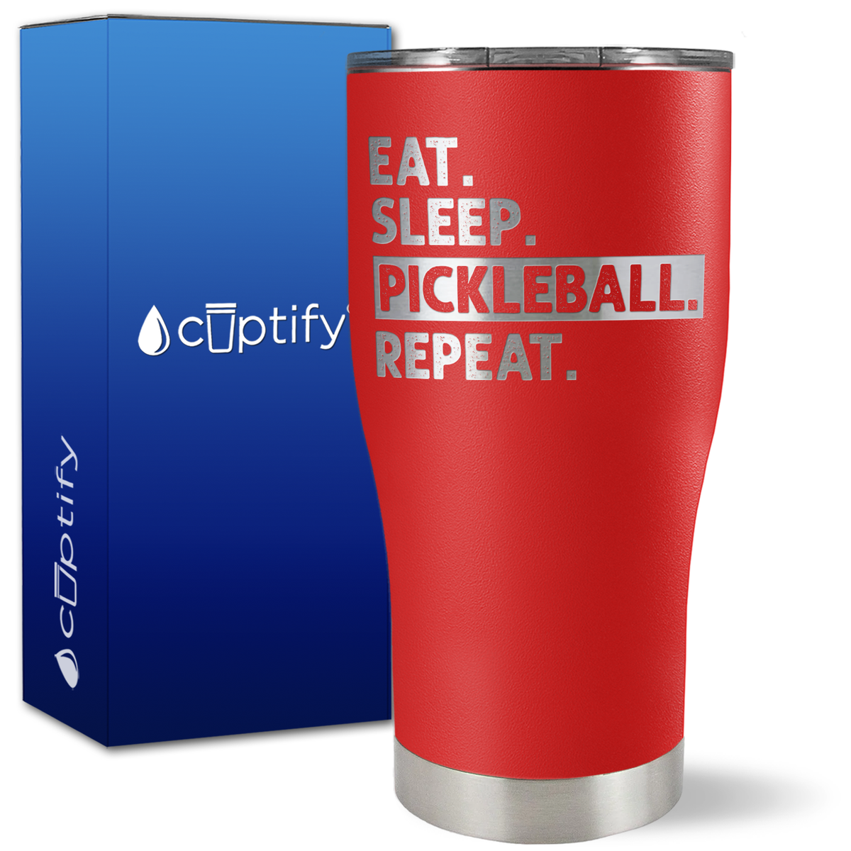 Eat Sleep Pickleball Repeat on 27oz Curve Tumbler