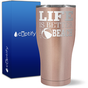 Life is Better at the Beach on 27oz Curve Tumbler