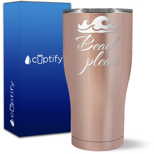 Beach Please on 27oz Curve Tumbler