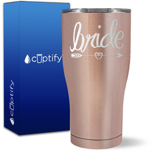 Bride Heart Arrow on 27oz Curve Tumbler