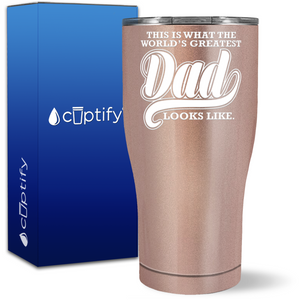 This is what the Worlds Greatest Dad Looks Like on 27oz Curve Tumbler