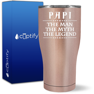 Papi The Man The Myth The Legend on 27oz Curve Tumbler