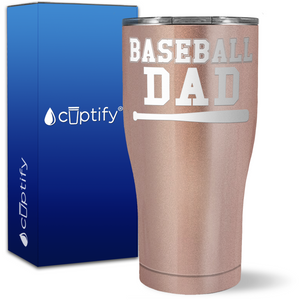 Baseball Dad with Bat on 27oz Curve Tumbler