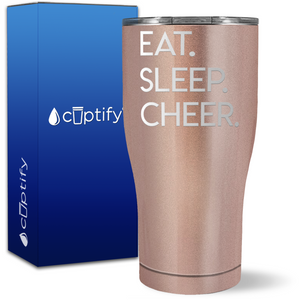 Eat Sleep Cheer on 27oz Curve Tumbler