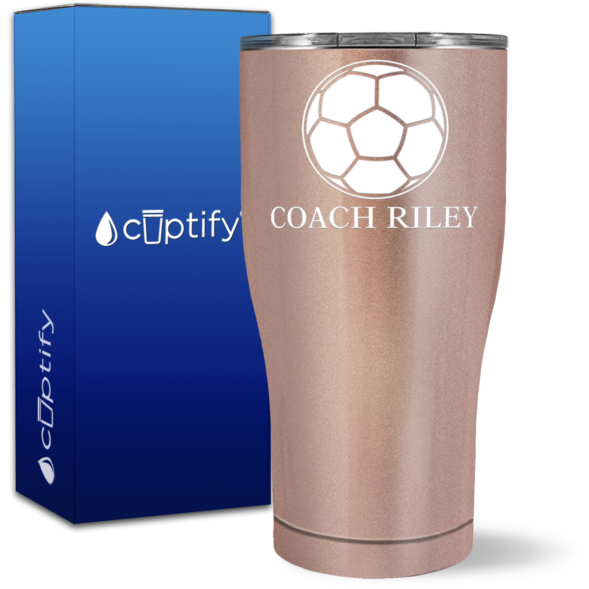 Personalized Soccer Coach on 27oz Curve Tumbler